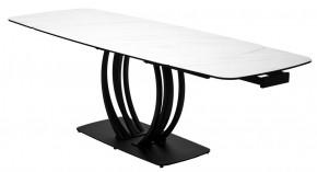 Стол MATERA 160 MARBLES KL-99 Белый мрамор матовый, итальянская керамика/ черный каркас, ®DISAUR в Когалыме - kogalym.mebel24.online | фото 8