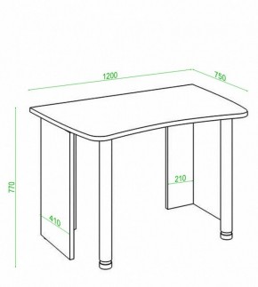 Стол офисный Домино Лайт СКЛ-Софт120 в Когалыме - kogalym.mebel24.online | фото 3