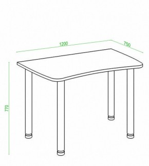 Стол офисный Домино Лайт СКЛ-Софт120МО в Когалыме - kogalym.mebel24.online | фото 2