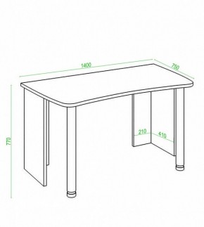 Стол офисный Домино Лайт СКЛ-Софт140 в Когалыме - kogalym.mebel24.online | фото 2