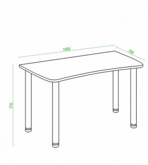 Стол офисный Домино Лайт СКЛ-Софт140МО в Когалыме - kogalym.mebel24.online | фото 2