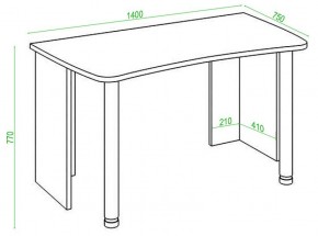 Стол офисный Домино Lite СКЛ-Софт140 в Когалыме - kogalym.mebel24.online | фото 2