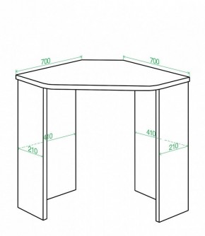 Стол письменный Домино Lite СКЛ-Угл70 в Когалыме - kogalym.mebel24.online | фото 2