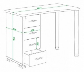 Стол письменный Домино нельсон СКМ-50 в Когалыме - kogalym.mebel24.online | фото 5