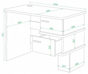 Стол письменный Домино СД-15 С в Когалыме - kogalym.mebel24.online | фото 2