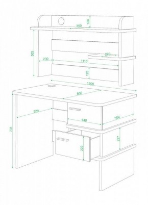 Стол письменный Домино СД-15C в Когалыме - kogalym.mebel24.online | фото 2