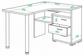 Стол письменный Домино СР-132С-140 в Когалыме - kogalym.mebel24.online | фото 2