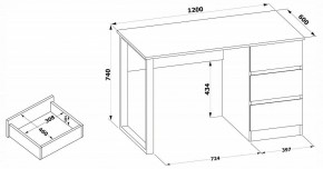 Стол письменный СПм-205 в Когалыме - kogalym.mebel24.online | фото 4