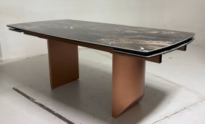 Стол ПУАНТО 200 TITANIUM LAWA NERO, керамика / МЕДЬ каркас М-City в Когалыме - kogalym.mebel24.online | фото 3