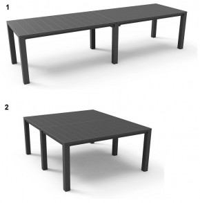 Стол раскладной Джули (Julie Double table 2 configurations) Графит в Когалыме - kogalym.mebel24.online | фото