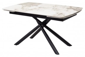Стол RIVOLI 140 GLOSS LUXURY PANDORA SOLID CERAMIC / BLACK, ®DISAUR в Когалыме - kogalym.mebel24.online | фото 1