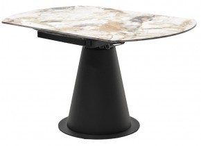 Стол TERAMO 135 GLOSS GRAND JADE SOLID CERAMIC, керамика, поворотн.механизм / Черный каркас, ®DISAUR в Когалыме - kogalym.mebel24.online | фото 10