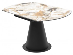 Стол TERAMO 135 GLOSS GRAND JADE SOLID CERAMIC, керамика, поворотн.механизм / Черный каркас, ®DISAUR в Когалыме - kogalym.mebel24.online | фото 11