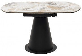 Стол TERAMO 135 GLOSS GRAND JADE SOLID CERAMIC, керамика, поворотн.механизм / Черный каркас, ®DISAUR в Когалыме - kogalym.mebel24.online | фото 16