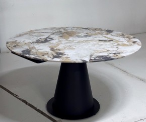 Стол TERAMO 135 GLOSS GRAND JADE SOLID CERAMIC, керамика, поворотн.механизм / Черный каркас, ®DISAUR в Когалыме - kogalym.mebel24.online | фото 5