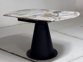 Стол TERAMO 135 GLOSS GRAND JADE SOLID CERAMIC, керамика, поворотн.механизм / Черный каркас, ®DISAUR в Когалыме - kogalym.mebel24.online | фото 9