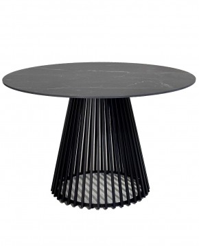 Стол TERNI 120 MATT BLACK MARBLE SOLID CERAMIC Черный мрамор матовый, керамика /Черн.каркас, ®DISAUR в Когалыме - kogalym.mebel24.online | фото 3
