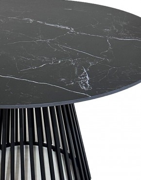 Стол TERNI 120 MATT BLACK MARBLE SOLID CERAMIC Черный мрамор матовый, керамика /Черн.каркас, ®DISAUR в Когалыме - kogalym.mebel24.online | фото 4