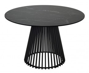 Стол TERNI 120 MATT BLACK MARBLE SOLID CERAMIC Черный мрамор матовый, керамика /Черн.каркас, ®DISAUR в Когалыме - kogalym.mebel24.online | фото 8