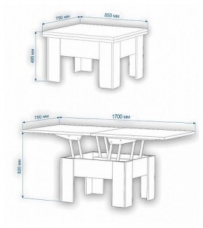 Стол-трансформер Нобиле СТр-1+ко в Когалыме - kogalym.mebel24.online | фото 2