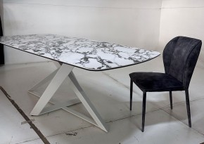 Стол VICENZA 220 BULGARI WHITE, керамика / белый, ®DISAUR в Когалыме - kogalym.mebel24.online | фото 4