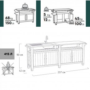 Столик для барбекю 415 Л (Unity Chef 415 L) графит в Когалыме - kogalym.mebel24.online | фото 2