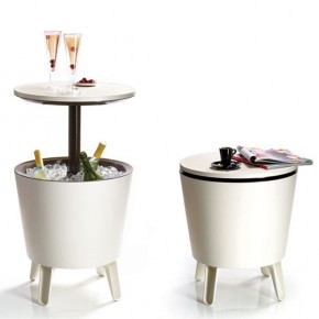Столик-холодильник COOL BAR крем-шоколад в Когалыме - kogalym.mebel24.online | фото 1