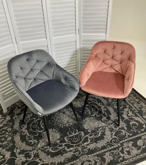 Стул BREEZE BLUVEL-14 GREY, велюр / черный каркас М-City в Когалыме - kogalym.mebel24.online | фото 3