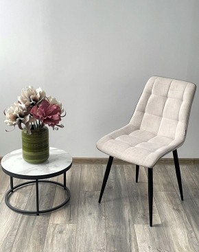 Стул CHIC HE622-01/ HE622-05 топленое молоко, ткань/ черный каркас М-City в Когалыме - kogalym.mebel24.online | фото 3