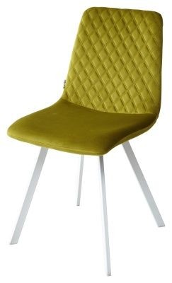 Стул DAIQUIRI BLUVEL-75 OLIVA / белый каркас, велюр М-City в Когалыме - kogalym.mebel24.online | фото 1