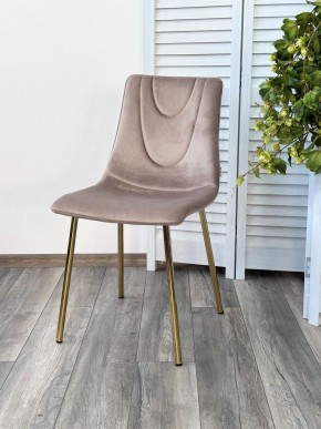 Стул ELLI BLUVEL-40 Бежевый, велюр / золотой каркас М-City в Когалыме - kogalym.mebel24.online | фото 4