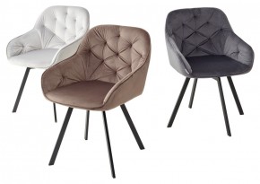 Стул GALE 360 град. поворот. BLUVEL-03 LIGHT GREY, велюр/ черный каркас, М-City в Когалыме - kogalym.mebel24.online | фото 2