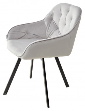 Стул GALE 360 град. поворот. BLUVEL-03 LIGHT GREY, велюр/ черный каркас, М-City в Когалыме - kogalym.mebel24.online | фото 5
