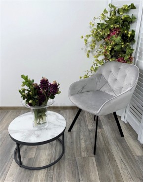 Стул GALE 360 град. поворот. BLUVEL-03 LIGHT GREY, велюр/ черный каркас, М-City в Когалыме - kogalym.mebel24.online | фото 6