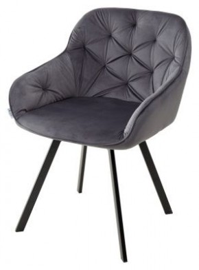 Стул GALE 360 град. поворот. BLUVEL-14 GREY, велюр/ черный каркас, М-City в Когалыме - kogalym.mebel24.online | фото 1