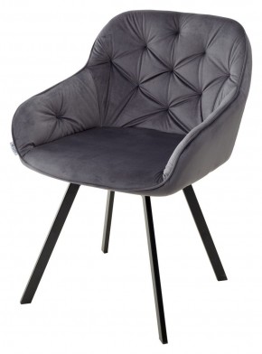 Стул GALE 360 град. поворот. BLUVEL-14 GREY, велюр/ черный каркас, М-City в Когалыме - kogalym.mebel24.online | фото 4