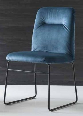 Стул GRETA CB/1904 MET.P15 MATT BLACK/ VENICE S0J OCEAN BLUE в Когалыме - kogalym.mebel24.online | фото