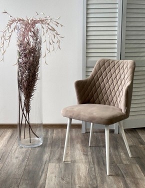 Стул HERMAN 360 град. ЛАТТЕ #25, велюр / белый каркас М-City в Когалыме - kogalym.mebel24.online | фото 2