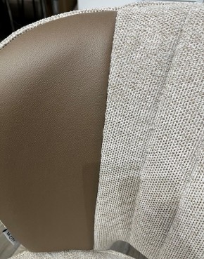 Стул HERMES WZ2042-02 светло-бежевый фактурный велюр/ HK017-31 серо-коричневый PU, М-City в Когалыме - kogalym.mebel24.online | фото 2