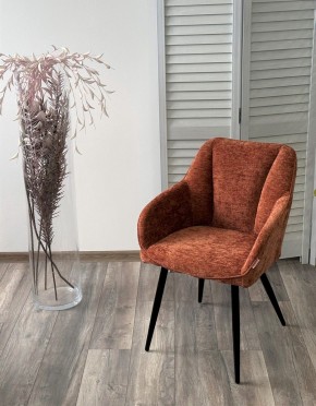 Стул REFLET 3018-09 терракотовый, шенилл / черный каркас, ®DISAUR в Когалыме - kogalym.mebel24.online | фото 3