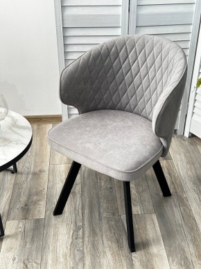 Стул SKAT 360 град. поворот. B22 Серый, велюр / черный каркас, М-City в Когалыме - kogalym.mebel24.online | фото 3