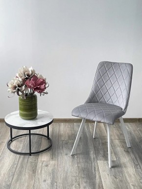 Стул TYCOON BLUVEL-03 LIGHT GREY / белый каркас М-City в Когалыме - kogalym.mebel24.online | фото 2