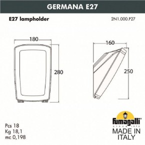 Светильник на штанге Fumagalli Germana 2N1.000.000.AYF1R в Когалыме - kogalym.mebel24.online | фото 3