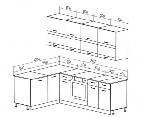 ТЕХНО Кухонный гарнитур угловой 2,4х1,6 м Компоновка №4 в Когалыме - kogalym.mebel24.online | фото 6