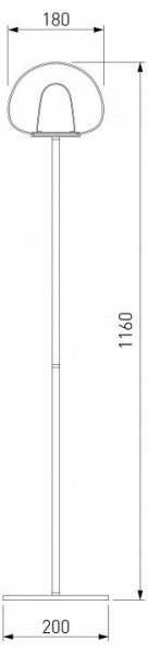 Торшер Eurosvet Twice 90327/1 черный в Когалыме - kogalym.mebel24.online | фото