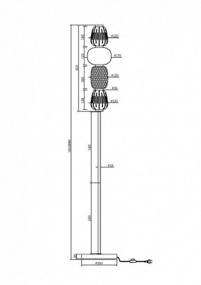 Торшер Maytoni Pattern MOD267FL-L32G3K в Когалыме - kogalym.mebel24.online | фото 3