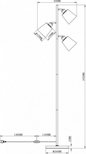 Торшер Moderli Floor V3050-3F в Когалыме - kogalym.mebel24.online | фото