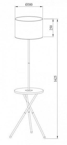 Торшер с полкой Arte Lamp Combo A2070PN-1BK в Когалыме - kogalym.mebel24.online | фото 2