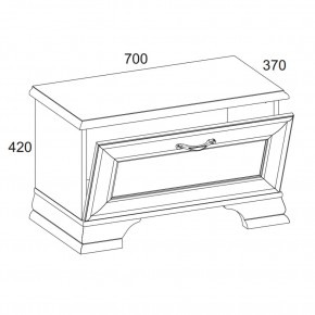 Тумба для обуви 1D TIFFANY, цвет вудлайн кремовый в Когалыме - kogalym.mebel24.online | фото 2