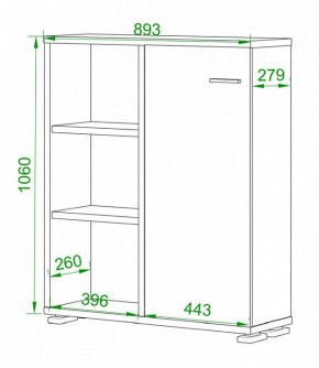 Тумба комбинированная Домино ПУ-50-2 в Когалыме - kogalym.mebel24.online | фото 2